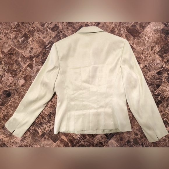 5/$25 Talbots Green Button Down Blazer - Picture 4 of 5